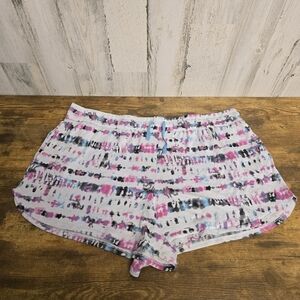 Secret Treasure Tie-Dye Lounge Shorts Womens Plus Size 2X